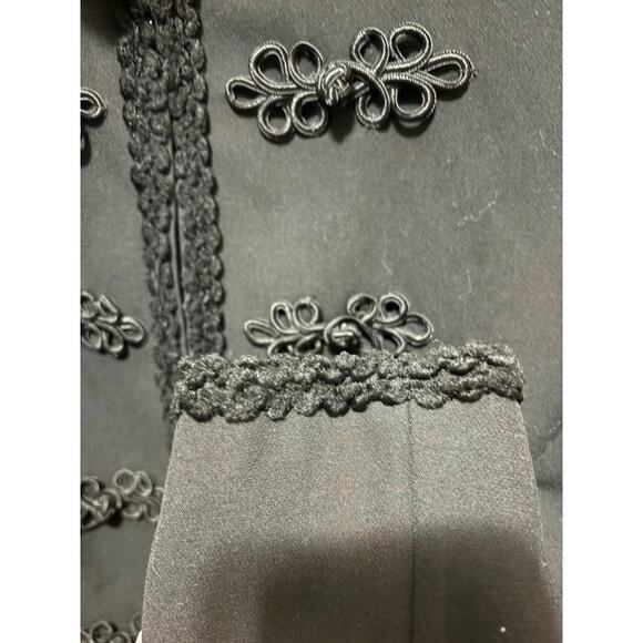 purple label by NVSCO women's blazer suit jacket black w braided accents sz 6 - Picture 3 of 10